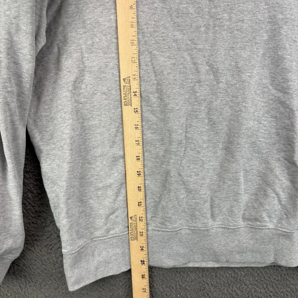 Adidas Mens Heather Gray Box Logo Crewneck Sweatshirt Medium Pullover Sportswear